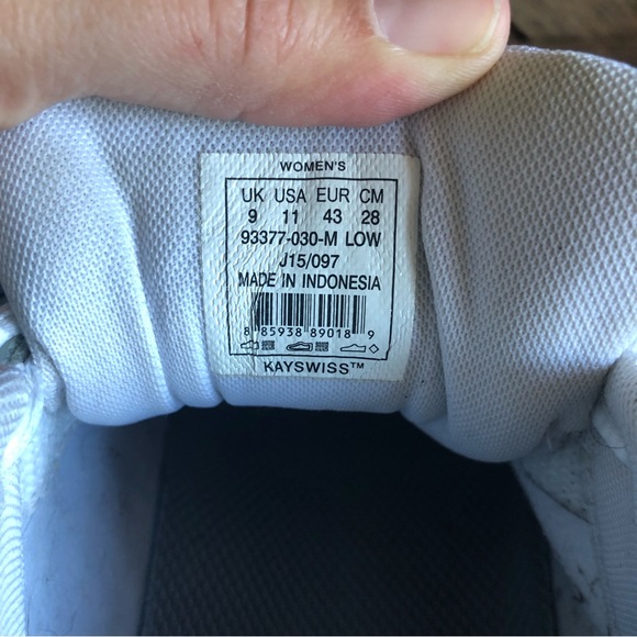 K-Swiss hyper court express grey and white women's sneakers 11 shoes - Picture 5 of 10